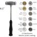 Interchangeable Texture Hammer Metal Elements 9.5 - 75mm - 13.4oz Steel Head - Texturing Tool for Metalwork - Buy Online on GoSupps.com