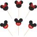 Ercadio 24 PCS Mouse Inspired Cupcake Toppers Glitter Black and Red Mouse Cupcake Picks Baby Shower Kids Boys Birthday Party Cake Decorations Supplies Red Mi Red - Buy Online on GoSupps.com