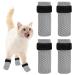 KALIONE Cat Boots 4 Packs cat Claw Covers Black Anti Scratch Cat Mittens Breathable Mesh Cat Foot Covers Adjustable Cat Claw Protectors for Indoor Cats Pet Bathing Cutting Nails Grey