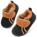 JOINFREE Baby Girl First Walking Shoes Anti-Slip Plush Baby Boys Slipper Shoes Cozy Toddlers Shoes 2.5/3 UK Child Black Brown