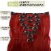 S-noilite 24 Dark Red Curly Clip In Hair Extensions - 8pcs Full Head Set - 60 Colors Available - Buy Online on GoSupps.com