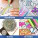 Gel Pens Set 60 Pcs Fine Tip with 48 Glitter & 12 Pastel Colors - Ideal for Coloring, Drawing, Crafts - 150% More Ink - Kids & Adults - Buy Online on GoSupps.com