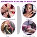 12pcs Nail File 100/180 Grit Double Sided | Professional Manicure Tools for Acrylic & Natural Nails | White Color | Nail Files & Buffers for Home and Salon - Buy Online on GoSupps.com
