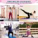 Multifunctional Pilates Bar Kit with Resistance Bands | Portable Home Gym Set for Women | Full Body Workouts | Heavy-Duty Metal Adjustment Buckle | Pink - Buy Online on GoSupps.com