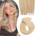 Elailite invisible tape in extensions real hair - real hair extensions tape - remy real human hair - 20pcs tape extensions hair extension 35cm 20g #24 natural blonde