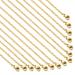20 Pack Necklace Chains Gold Plated Stainless Steel Cable Chain Necklace Bulk for Jewelry Making 18 Inches