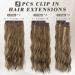 Barsdar 50cm Wavy Balayage Clip Hair Extensions - Thick Ash Brown & Blonde 5-Piece Set for Women & Girls - Buy Online on GoSupps.com