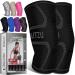 BLITZU Knee Braces for Knee Pain Women & Men - 2 Pack Knee Brace for Knee Pain Set, Knee Brace Compression Sleeve for Knee Pain Meniscus Tear, ACL & Arthritis Pain Relief - Knee Sleeves Black M Medium (1 Pair) Black