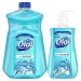 Dial Liquid Hand Soap Refill Combo Moisturizing Antibacterial Hand Wash 7.5 Oz Pump Bottle + 52 Oz Refill for all Skin Types (Spring Water)