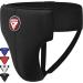 RDX Groin Protector for Boxing, Muay Thai, Kickboxing and MMA Training, Maya Hide Leather Abdo Gear for Martial Arts, SATRA Approved Abdominal Guard for Karate and Taekwondo Black Large