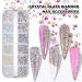 Rhinestones 2000 Pcs Nail Art Gems Clear Rhinestones Crystal AB FlatBack Rinestone Diamonds Tooth Gem with Tweezer for Nails Craft 6 Sizes - Buy Online on GoSupps.com