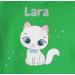 Personalized Cat T-Shirt for Girls - Cute Cat Motif by Shirtracer - Ideal Gift for Cat Lovers - Size 10 Green - Buy Online on GoSupps.com