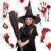 Halloween Stickers Set: Bloody Handprint Footprint Decals, Face Tattoo, Zombie Scar Fake Wound - 144pcs Waterproof Party Decor for Women Men Kids - Buy Online on GoSupps.com