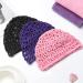 3 Pieces Soft Rayon Crochet Hair Net Snoods for Women - Black Pink Purple - Hair Cover Accessory for Sleeping - Buy Online on GoSupps.com