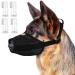 SIMDAO Muzzle for Dogs Protection Muzzle with Adjustable Straps Comfortable & Breathable Prevent Eating Biting and Chewing Allows Panting and Drinking Durable Black Dog Mouth Cover Black XXL