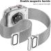 Geoumy Metal Magnetic Band for Apple Watch - Ultra 49mm Stainless Steel Milanese Mesh Loop Replacement Strap in Silver for Men and Women - Buy Online on GoSupps.com
