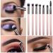 Pink Eye Makeup Brushes Set - 7 Essential Brushes for Eyeshadow, Blending, Crease, and Detailing - Buy Online on GoSupps.com