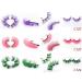 KFZR Ombre Lashes Gradient False Eyelashes Colored Eyelash Colorful Blue Purple Orange Pink Green Extension D Curl 1 Pair Eye Lashes (C122) - Buy Online on GoSupps.com