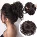 Thick 80g large hair part hair tie extensions messy bun dutt updos voluminous like real hair hair extension bun hair extensions dark brown