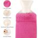 URBZUE Long Hot Water Bottle 2L with Plush Cover - Extra Long Hot Water Bag for Neck, Back, and Shoulders - 73 x 14 cm - Pink - Buy Online on GoSupps.com