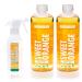 The blue miracle orange -clean sweet orange concentrate 2 x 750 ml |Universal cleaner |Fat removal |Fleckener remover |As a floor cleaner bathroom cleaner kitchen cleaner |incl. spray bottle 750 ml (2 pack)