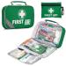 General Medi 2-in-1 First aid Set 215-part Premium-Erste-Aid Set with a 43-part mini-first aid set for house car trip office sports hiking camping rescue (Green)