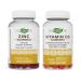 Nature's Way Immune Gummies Bundle Zinc Gummies Vitamin D3 Gummies Immune Support Delicious Berry and Fruit Flavors 120 Gummies Per Bottle D3 & Zinc Gummies Bundle