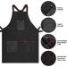 Beauticone Professional Black Barber Apron | Waterproof Hair Stylist Salon Apron for Men & Women - Buy Online on GoSupps.com