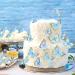 Blumomon 30-Piece 3D Butterfly Cake Topper Decorations | Blue & Gold Rim Cupcake Picks for Weddings Baby Showers & Birthday Parties - Buy Online on GoSupps.com