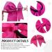 4pcs Large Cheer Hair Bows Ties - 8 Inch Grosgrain Ribbon Elastic Bands - Perfect for School, College, Sports, Cheerleading - Black/White/Red/Pink - Buy Online on GoSupps.com