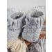 Royal Icon Soft Knitted Newborn Baby Booties with Bow - RI354 Grey | 0-3 Months - Buy Online on GoSupps.com