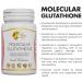 Coco March Molecular Glutathione - Potent Vegan Skin Antioxidant 500mg 60 Veg Caps - Gluten Free Soy Free Dairy Free GMO Free - Buy Online on GoSupps.com