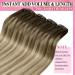 Youngsee 40cm Clip in Balayage Extensions | Real Hair Brown & Blonde | 120g - 7PCs Hair Clips - Buy Online on GoSupps.com