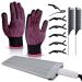Heat Gloves for Hair Styling, MORGLES 2Pcs Professional Heat Resistant Gloves Silicone Heat Mat 6pcs Hair Clips and 2pcs Styling Comb for for Curling Iron Wands Flat Iron