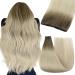 Youngsee Virgin Weft Extensions Real Hair Balayage Genius real hair brown ombre blond genius weft Tressen 55cm hair claws Real hair for the consumption hair extensions 25g #9a/10/800 55 cm 2-genius tresse- #9a/10/800