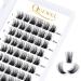 Eyelashes Individual Quewel Individual eyelashes lashes curl 12mm eyelash segments wide foundation individual eyelashes for eyes make-up diy eyelash extensions (of course 02-c-12mm) 1 piece (1 Pack) natural 02-c-12mm