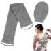 Comnico 2 pieces Luffa sponge peeling back scrubber double -sided shower bathroom body peeling glove and straps with handles for deep cleaning of the body shower