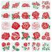 Rose Stencils 4inch Reusable Flower Stencils for Painting on Wood Floral Stencil Flowers Drawing Templates for Wall Canvas Paper Porch Art Crafts