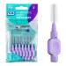 TePe Interdental Brush Extra Soft, Supersoft Dental Brush for Teeth Cleaning, Pack of 8, 1.1 mm, Large Gaps, Purple 1.1mm