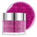 Poudre de trempage pour ongles rose fluo paillettes pour d butant manucure bricolage maison cadeau pas besoin de lampe ongles Hot Pink-Sparkle