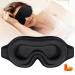Sleep Eye Mask for Men Women LUXSEA 3D Contoured Cup Eye Mask Blindfold 100% Block Out Light Eye Covers with Portable Bag and Earplugs Adjustable Strap & Soft Eye Mask for Sleeping Travel Nap Sleep Mask B