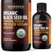 Organic Black Seed Oil Cold Pressed Liquid - Black Cumin Supplement for Immune System Function Digestive Support Hair Nourishment & Overall Health - 8 Fl Oz - Unflavored Non-GMO Vegan Organic Liquid