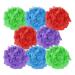 8 Pack Assorted Multicoloured Heavy XL 75g Body Puff Pouf Bath Shower Exfoliator Sponge Balls.