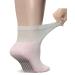 Yomandamor Ladies 6 Pairs Bamboo Diabetic Ankle Socks with Non-Binding Top And Cushion Sole L Size 3-8 6 Pairs Pink