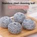 Fovolat Stainless Steel Scrub Ball - Steel Scrubber Ball - Solid Stainless Dishes Washing Scrubber Steel Scrubber Ball for Cookware - Buy Online on GoSupps.com