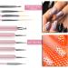 Glow 20 Piece Nail Art Brushes and Dotting Tools Kit - Premium Quality for Beginners & Professionals - Wooden Handle - Pink - Buy Online on GoSupps.com