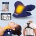 Neck Stretcher With Heat Therapy | Neck Stretcher Cervical Traction device with Bonus Posture Corrector, Ebook & Video Guide | Heated Neck Pillow for Neck and Shoulder Pain Relief, Mobility,Confidence