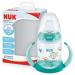 NUK First Choice+ Drinking Bottle | 6-18 Months | 150ml | Temperature Control Display | Leak-Proof Spout | Ergonomic Handles | BPA Free | Fish Green Green standard