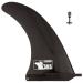 SBS 10" Surf & SUP Fin - Free No Tool Fin Screw - 10 inch Center Fin for Longboard, Surfboard & Paddleboard Black