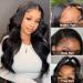 Eyefanniy 13X4 Body Wave Human Hair Lace Front Wig 18 Inch - Pre Plucked with Baby Hair, 180% Density for Black Women | HD Transparent Lace Frontal - Buy Online on GoSupps.com